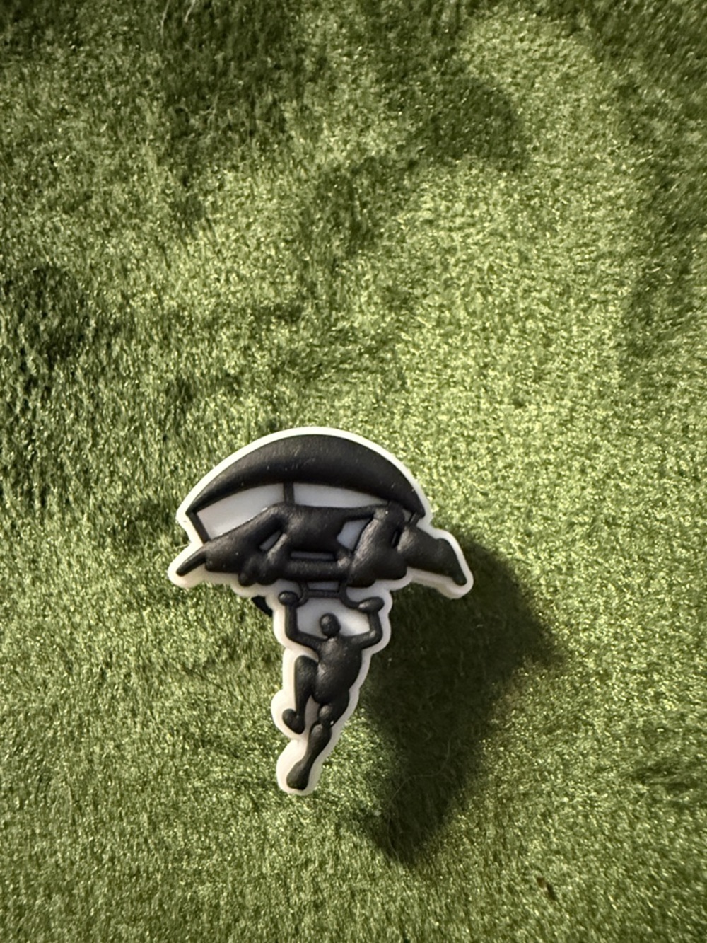 Black and White Paratrooper shoe charm